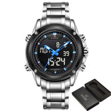 NAVIFORCE Luxury Brand Sports Army Military Watches Men's Quartz Analog LED Clock  Waterproof - Men'sWatchesCollections