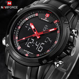 Luxury Brand Men Military Sports Watches Quartz LED Hour Analog Clock Full Steel Wrist Watch - Men'sWatchesCollections
