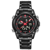 Luxury Brand Men Military Sports Watches Quartz LED Hour Analog Clock Full Steel Wrist Watch - Men'sWatchesCollections
