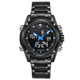 Luxury Brand Men Military Sports Watches Quartz LED Hour Analog Clock Full Steel Wrist Watch - Men'sWatchesCollections
