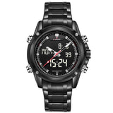Luxury Brand Men Military Sports Watches Quartz LED Hour Analog Clock Full Steel Wrist Watch - Men'sWatchesCollections