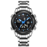 Luxury Brand Men Military Sports Watches Quartz LED Hour Analog Clock Full Steel Wrist Watch - Men'sWatchesCollections