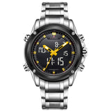 Luxury Brand Men Military Sports Watches Quartz LED Hour Analog Clock Full Steel Wrist Watch - Men'sWatchesCollections