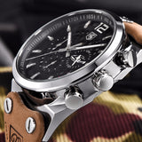 Benyar Men Watch Top Brand Luxury Leather Waterproof Sport Quartz Chronograph - Men'sWatchesCollections