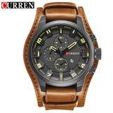 Curren Military Quartz Mens Watches Top Brand Luxury Leather - Men'sWatchesCollections