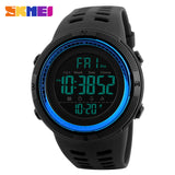 SKMEI Men Sports Watches Countdown Double Time Watch Alarm Chrono Digital  50M - Men'sWatchesCollections