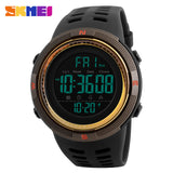 SKMEI Men Sports Watches Countdown Double Time Watch Alarm Chrono Digital  50M - Men'sWatchesCollections