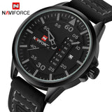 NAVIFORCE Luxury Brand Men Army Military Watches Quartz Date Clock Man Leather Strap Sports - Men'sWatchesCollections