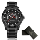 Watches Luxury Brand NAVIFORCE Men Full Steel Watches Quartz Watch Analog Waterproof Sports Army - Men'sWatchesCollections