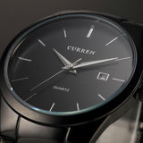 Luxury Brand Quartz Watch Men's Fashion Dress Tag Black full steel Business Colck Male - Men'sWatchesCollections