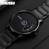 SKMEI Simple Style Fashion Men Quartz Watch Luxury Creative Steel Band Waterproof - Men'sWatchesCollections