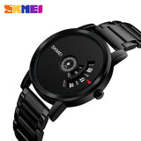 SKMEI Simple Style Fashion Men Quartz Watch Luxury Creative Steel Band Waterproof - Men'sWatchesCollections