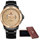 NAVIFORCE Mens Watches Top Brand Luxury Sport Quartz Watch 3ATM Waterproof  stainless steel - Men'sWatchesCollections