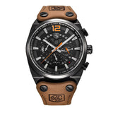 Benyar Men Watch Top Brand Luxury Leather Waterproof Sport Quartz Chronograph - Men'sWatchesCollections