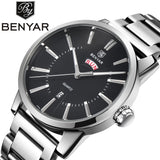 BENYAR Quartz Watch Men Fashion Casual Waterproof Relogio Masculino Montre Homme - Men'sWatchesCollections