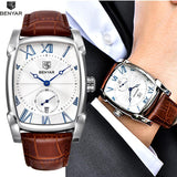 Benyar  Quartz Mens Watches Brand Military Leather Sports Watch Hour Date Waterproof - Men'sWatchesCollections