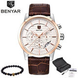 Benyar Men's Watches Top Brand Luxury Blue Male Clock Man Quartz-Watches Men - Men'sWatchesCollections