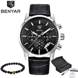 Benyar Men's Watches Top Brand Luxury Blue Male Clock Man Quartz-Watches Men - Men'sWatchesCollections