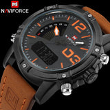 NAVIFORCE Brand Dual Display Watch Digital Analog Watch Electronic Quartz Watch 30M Waterproof - Men'sWatchesCollections