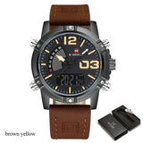 NAVIFORCE Brand Dual Display Watch Digital Analog Watch Electronic Quartz Watch 30M Waterproof - Men'sWatchesCollections