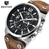 BENYAR Chronograph Sport Mens Watches Men Fashion Brand Military waterproof - Men'sWatchesCollections