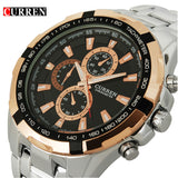Curren Brand fashion Quartz Watch men full steel Clock Male Wrist watch waterproof - Men'sWatchesCollections
