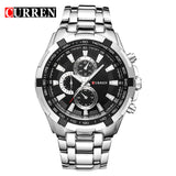 CURREN Mens Watches Top Brand Luxury Gold Black Quartz  Watch Military Sport - Men'sWatchesCollections