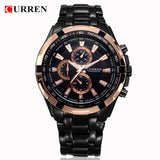 CURREN Mens Watches Top Brand Luxury Gold Black Quartz  Watch Military Sport - Men'sWatchesCollections