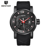 BENYAR Mens Watches Military Army Luxury Sports Casual Waterproof Watch Quartz Rubber - Men'sWatchesCollections
