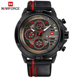 NAVIFORCE Mens Watches Top Brand  Waterproof 24 hour Date Quartz Watch Leather Sport - Men'sWatchesCollections