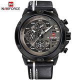 NAVIFORCE Mens Watches Top Brand  Waterproof 24 hour Date Quartz Watch Leather Sport - Men'sWatchesCollections