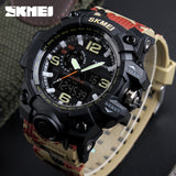 SKMEI Big Dial Dual Time Display Sport Digital Watch Men Chronograph Analog LED - Men'sWatchesCollections