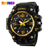 SKMEI Big Dial Dual Time Display Sport Digital Watch Men Chronograph Analog LED - Men'sWatchesCollections