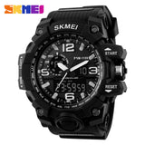 SKMEI Big Dial Dual Time Display Sport Digital Watch Men Chronograph Analog LED - Men'sWatchesCollections