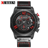 CURREN 8287 Top Brand Chronograph Quartz watches Men 24 Hour Date Men Sport Leather Wrist Watch - Men'sWatchesCollections