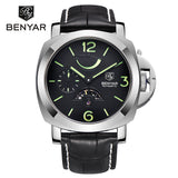 BENYAR Luxury Fashion Brand Mechanical Watches Men Sports Army Military leather Waterproof - Men'sWatchesCollections