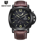BENYAR Luxury Fashion Brand Mechanical Watches Men Sports Army Military leather Waterproof - Men'sWatchesCollections