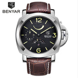 BENYAR Luxury Fashion Brand Mechanical Watches Men Sports Army Military leather Waterproof - Men'sWatchesCollections