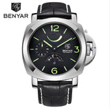 BENYAR Luxury Fashion Brand Mechanical Watches Men Sports Army Military leather Waterproof - Men'sWatchesCollections