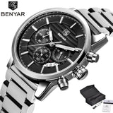 BENYAR Mens Watches Top Luxury Brand  Military Business Wristwatches For Men + Box - Men'sWatchesCollections