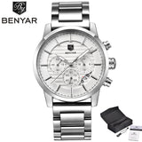 BENYAR Mens Watches Top Luxury Brand  Military Business Wristwatches For Men + Box - Men'sWatchesCollections