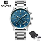 BENYAR Mens Watches Top Luxury Brand  Military Business Wristwatches For Men + Box - Men'sWatchesCollections
