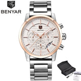 BENYAR Mens Watches Top Luxury Brand  Military Business Wristwatches For Men + Box - Men'sWatchesCollections