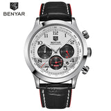 BENYAR Stainless Steel Waterproof Chronograph Watches Quartz Military - Men'sWatchesCollections