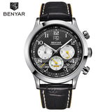 BENYAR Stainless Steel Waterproof Chronograph Watches Quartz Military - Men'sWatchesCollections