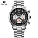 BENYAR Stainless Steel Waterproof Chronograph Watches Quartz Military - Men'sWatchesCollections