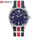 Curren Watches Men Top Brand Luxury Mens Nylon Strap Wristwatches Men's - Men'sWatchesCollections