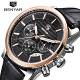 BENYAR Mens watches top brand luxury Leather Waterproof - Men'sWatchesCollections