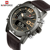 Top Luxury Brand Analog Led Watches Leather Quartz Clock Men's Army Waterproof - Men'sWatchesCollections