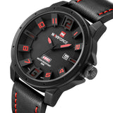 NAVIFORCE Luxury Brand Military Watches Men Quartz Analog 3D Face Leather Sports Watches - Men'sWatchesCollections